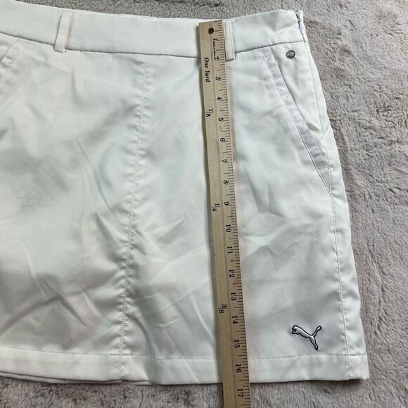 Puma Mini Skirt Skort Womens Size 4 White Golf Tennis Shorts Lined - Picture 9 of 11